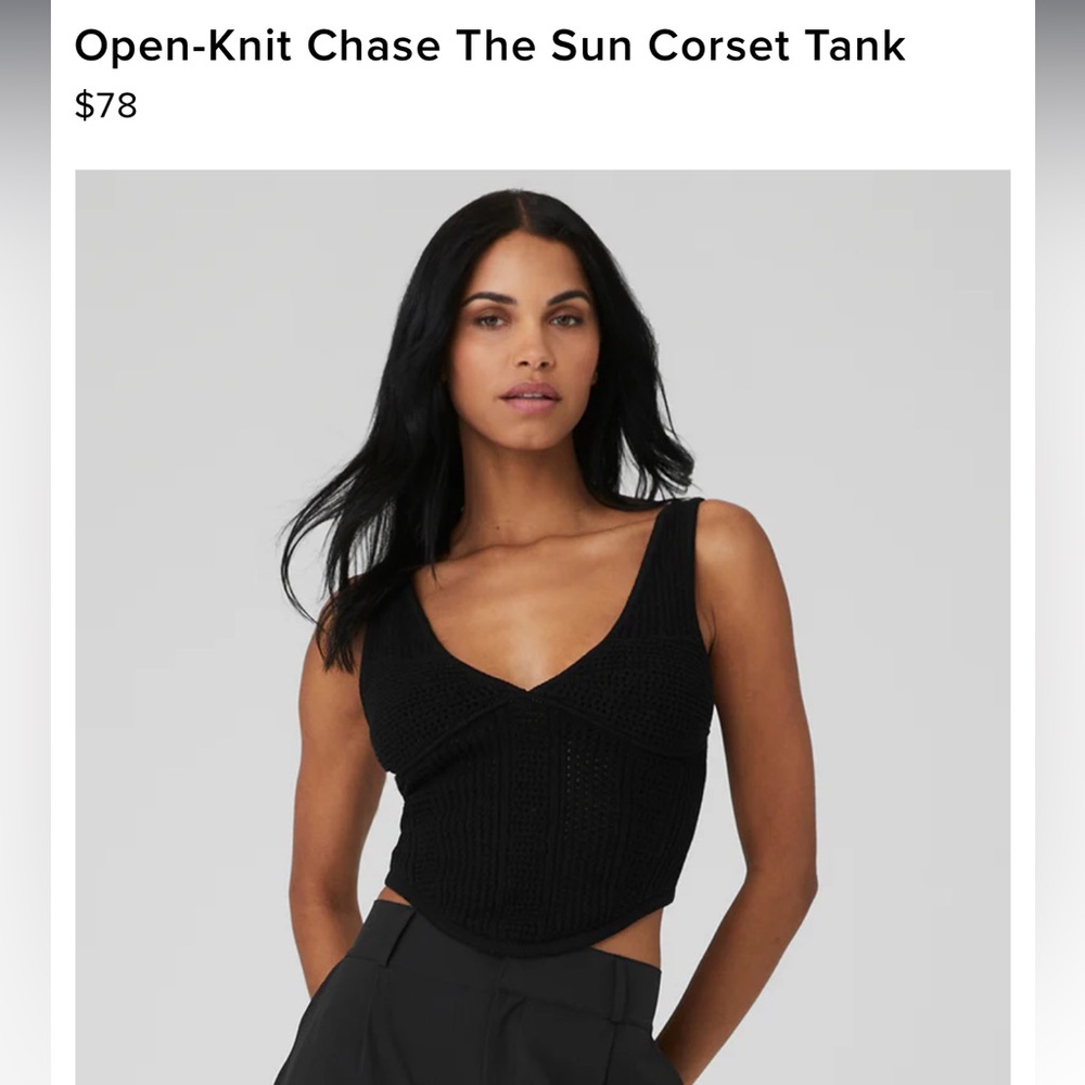 Open-Knit Chase The Sun Corset Tank
